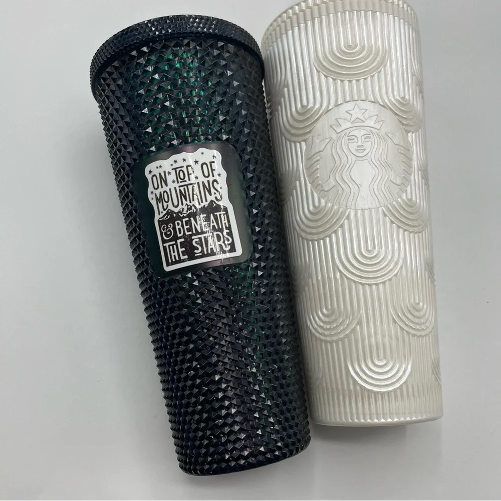 Starbucks Tumbler Cup Lot Christmas White Black